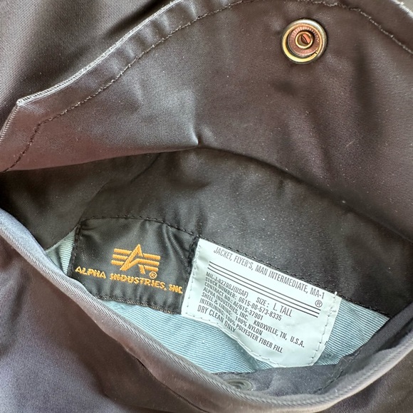 Alpha Industries MA-1 Bomber Jacket Black Men’s Large Tall - Picture 3 of 7